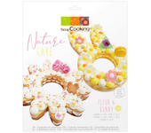 Glotomania - Plantillas para Tartas Scrapcooking - Flor y Conejo - Plástico PET - Grado Alimenticio
