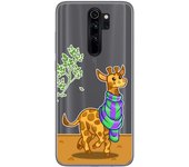 Tumundosmartphone Funda Gel Transparente para Xiaomi Redmi Note 8 Pro diseño Jirafa Dibujos
