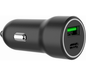 CARGADOR RAPIDO PARA COCHE GEMBIRD CON 2 PUERTOS USB, TIPO C PD, 20 W, NEGRO