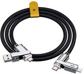 4 In 1 120W USB Type C to Type C Cable for Honor Huawei 3 IN 1 PD 100W Fast Charging Data Cable for iPhone 15 Pro Max 1M/1.5M/2M