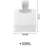 30/50/ML Lotion Dispenser Bag Travel Reusable Pouches Shampoo Liquid Leakproof Refillable Cosmetic Packaging Storage Container