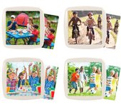 Set de 4 puzzles: Ocio con amigos
