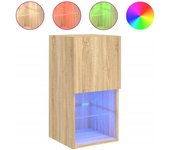 vidaXL Mueble para TV con luces LED 30,5x30x60 cm, Mueble de Salon, Mueble TV, Mueble TV salon, Mesa de TV, Mueble tele