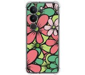 Funda Silicona Antigolpes para Vivo V29 5G diseño Flores 02 Dibujos