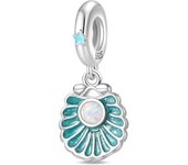 Summer 925 Silver Color Shell Pearl Fishtail Luminous Ocean Series Charms Beads Fit Pandora 925 Original Bracelets DIY Jewelry