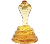 Exquisito decantador de vino Kingra, botella artesanal con forma de serpiente, de 500/1000 ml de borosilicato, para whisky, whisky escocés y bourbon.