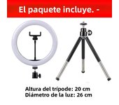 16/26/33cm LED Selfie Ring Light Photography Round Fill Lighting With Adjustable Tripod Phone Stand for Makeup Tiktok Video Live
