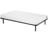 Vente-unique - [NEW VERSION]Conjunto de somier de láminas + colchón de espuma DANAE de DREAMEA - 15 cm de grosor - 90 x 190 cm