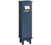 SoBuy BZR192-B Portarrollos de Papel Higiénico Estrecho Armario de Baño 1 Puerta 22 x 20 x 81 cm Azul