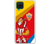 Funda original compatible con Samsung Galaxy A12 5G - UD Almería Fondo Diagonales