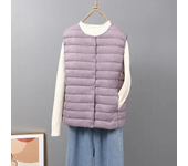 2024 New Spring Autumn Fashionable Outerwear Inner Cloth Vests Light Down Women Waistcoat Portable Warm Sleeveless Liner Casual