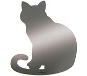 Henbea Espejo infantil Acrilico forma GATO, material Poliestireno Irrompible con Adhesivos tipo velcro ideal habitacion niños, espejo seguridad guarderias, escuelas 60x48 cms (949)