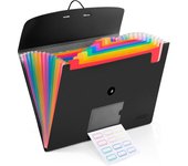 Carpeta de Archivos expandible de 13 bolsos, Organizador de Archivos de Acordeón, tamaño Carta A4, soporte para reubir
