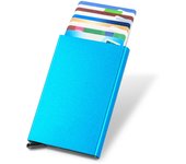Slim Pop Up Wallet Minimalist Credit Card Holder For Men  Women RFID Blocking Mini Metal Case