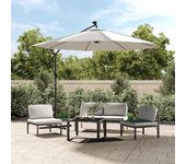vidaXL Tela de Repuesto para Sombrilla Voladiza 350 cm Parasol Terraza Color Azul,  Azul celeste,  Arena