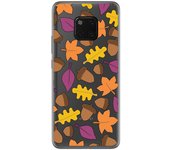 Tumundosmartphone Funda Gel Transparente para Huawei Mate 20 Pro diseño Otoño Dibujos