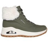 Botines Skechers Uno Verde con pelo