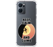 Funda Silicona Antigolpes para Oppo Find X5 Lite 5G diseño Hombre Escalada Dibujos