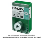 CAJA S 10 unid. ARANDELA PLANA ANCHA CINC 6,4x18mm FADIX