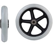 6 Inch Wheels Smooth Flexible Heavy Duty Wheelchair Front Castor Solid Tire Wheel Wheelchair Replacement