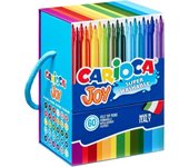 CARIOCA Caja con asa 60 rotuladores carioca joy punta fina superlavable