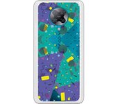 Funda compatible con Pocophone F2 - Geometría Abstracta fondo Azul