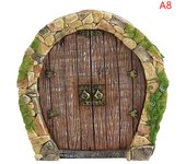 Miniature Fairy Door Home Creative Yard Art Mini Arch Window Door Mouse Hole Decoration Outdoor Garden Sculpture  Craft Decor