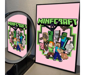 1PC PC GAME M-Minecraft Poster Self-adhesive Art Waterproof Paper Sticker Coffee House Bar Room Wall Decor