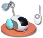 Interactive Cat Toy USB Recharge Cat Teasing Toy Smart Remote Car Smart Pet Toy (Blue)