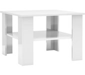 vidaXL Mesa de centro madera contrachapada 60x60x42 cm Blanco, Negro, Roble Sonoma Mesita de Salón o Comedor o Auxiliar Mesa de Café Meuble Salón