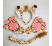 Halloween Giraffe Headband Tie Skirt Gloves Cosplay Kawaii Animal Headgear Christmas Party Costumes A Set Birthday Wearing