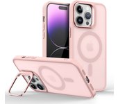 Funda para iPhone 16 Pro MAX con soporte, compatible con MagSafe, Funda de GRADE Militar, Funda magnética resistant to Los Golpes y arañazo, translúcida