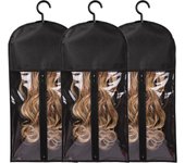 Piezas de percha para Peluca, soporte para extensiones de Cabello, almacenamiento de pelucas para múltiples pelucas, bolsas de almacenamiento con Percha, soporte para Peluca a prueba de Polvo