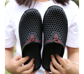 Summer Couple Breathable Half Slippers Men Outdoor Baotou Hole Sandals Beach Flip-flops Men's Casual Flip-flops Platform Sandals