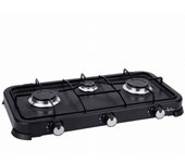 COCINA DE GAS PORTÁTIL JATA JECG2703 / 3 FUEGOS CON PARRILLA / APTA PARA BUTANO Y PROPANO / IDEAL CAMPING