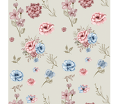 Papel Pintado Floral Crema Acuarela