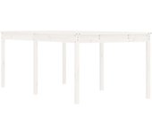 Mesa de Jardín Madera maciza de Pinino Blanco 203,5x100x76 cm