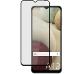Tumundosmartphone Protector Cristal Templado Completo 5D Full Glue Negro para Samsung Galaxy A12 / M12 Vidrio
