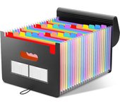 Carpeta de Archivos expandible de 25 bolsos/Organizador de Archivos de Acordeón de plástico tamaño