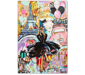 Modern Street Graffiti Wall Art Pop Parisian Woman HD Canvas Painting Poster and Prints Home Bedroom Living Room Decor