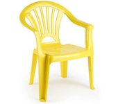 COSHANO Silla Infantil para niños y niñas apilables para Interior y Exterior de plástico, Ideal para jardín (Amarillo)