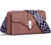 Bolso Movil Mujer, Pequeño Bolso de Teléfono Móvil de Piel de PU, Mini Bolso de Teléfono Celular Cruzado with Ranuraspara Tarjeta y Correa de Hombre Ajustable para Mujeres