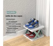 Multi story space saving folding shoe rack, simple plastic shoe rack, household