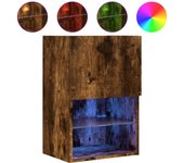vidaXL Mueble para TV con luces LED 40,5x30x60 cm, Mueble de Salon, Mueble TV, Mueble TV salon, Mesa de TV, Mueble tele