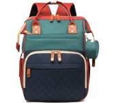 Bolsa de pañales con cambiador, mochila impermeable 3 en 1 para pañales de bebé con cambiador plegable, mochila de viaje grande para niños y niñas