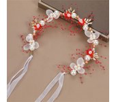 Elegant Girls Headband Imitated Pearl Hair Headdress Baby GirlsFlower Wreath Bride Garland Head Hoop Wedding Headbands Hair