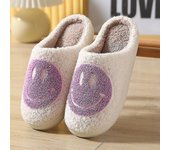 Zapatillas Smiley Cara Zapatillas Mujer Sonrisa Zapatillas Feliz Cara Retro Smiley Cara Suave Cómoda Cálida Zapatillas Slip-on Sweatshirt