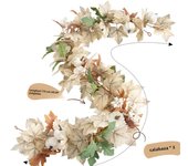 175cm Imitation Maple Leaf Vine Hanging Garland for Artificial Wreath Making Thanksgiving Home Front Door Living Room Decoration