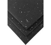 JARDIN202 - Loseta de Caucho Maciza para Gimnasios y Halterofilia | Material Profesional | Moteado Blanco | PACK 1 X 1 M