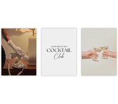 Set de 3 cuadros calidad premium con marco de madera - 30x40 cm o 50x70 cm - POSTER LAB